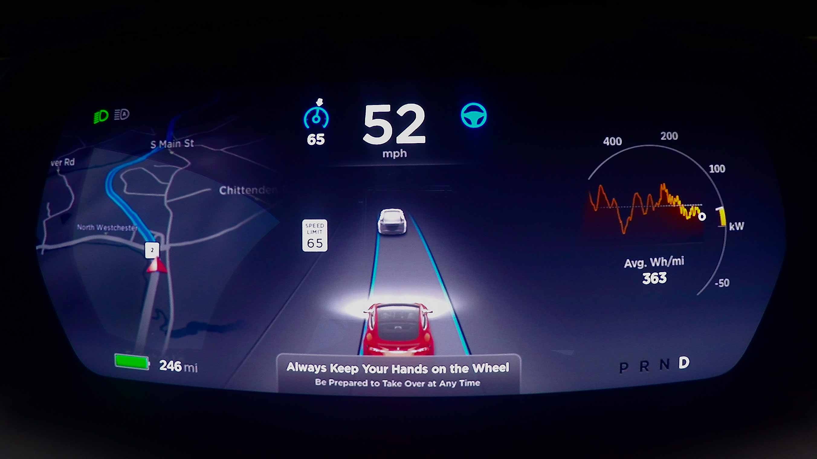 Schermo funzioni per guida autonoma